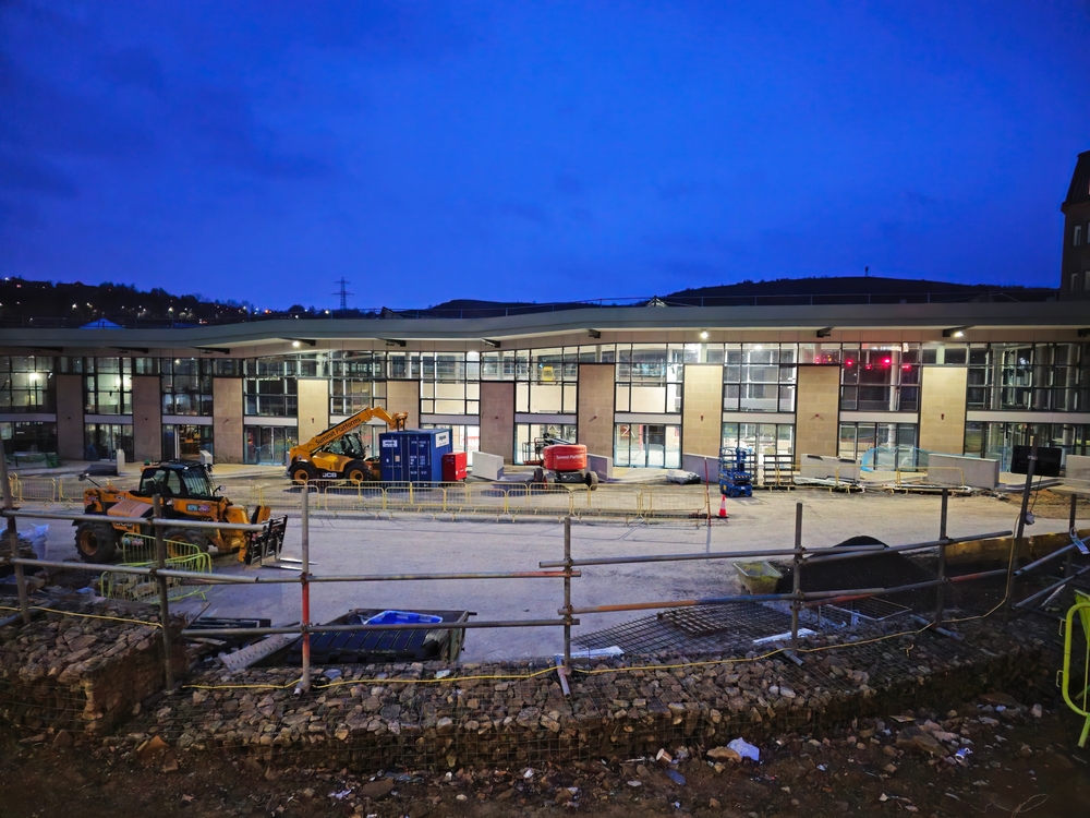 Image: Halifax Bus Station during construction; credit: Shutterstock